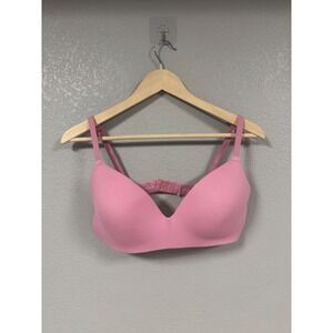 Pink Lightly Padded T-shirt Bra Adjustable Straps Everyday‎ Wear